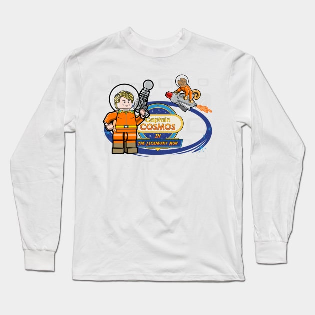 LEGO Captain Cosmos and Jangles the Moon Monkey Long Sleeve T-Shirt by schultzstudio